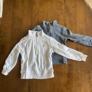 Ralph Lauren Polo 2T 3/4 Zip - Off white and Grey
Both included!
